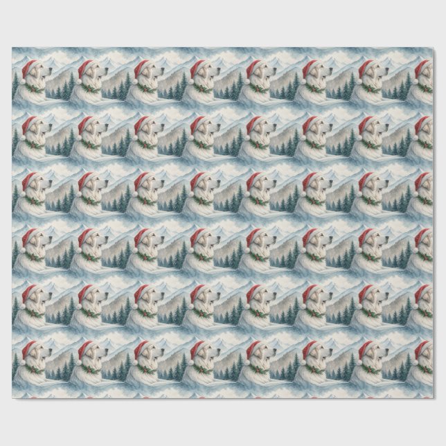 Great Pyrenees Christmas Wrapping Paper (Flat)