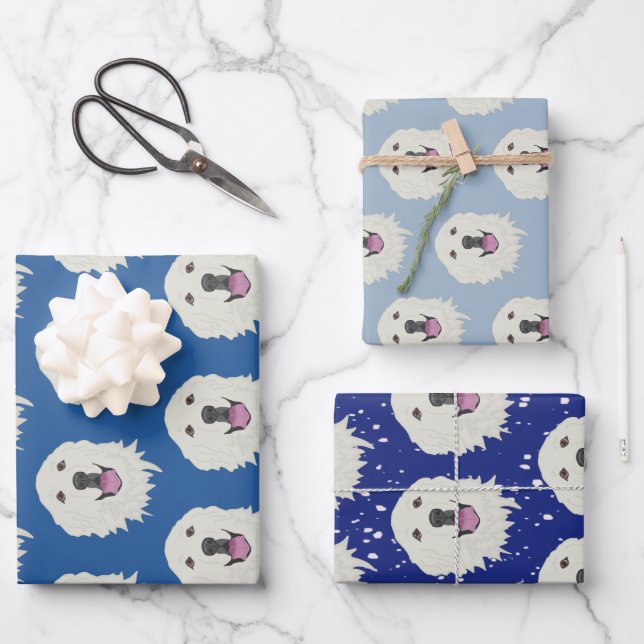 Great Pyrenees Christmas Wrapping Paper Sheet (Front)