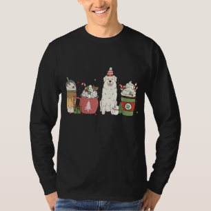 Great Pyrenees Coffee Latte Winter Christmas Dog M T-Shirt