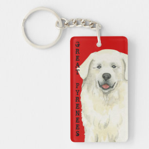 Great Pyrenees Colour Block Key Ring