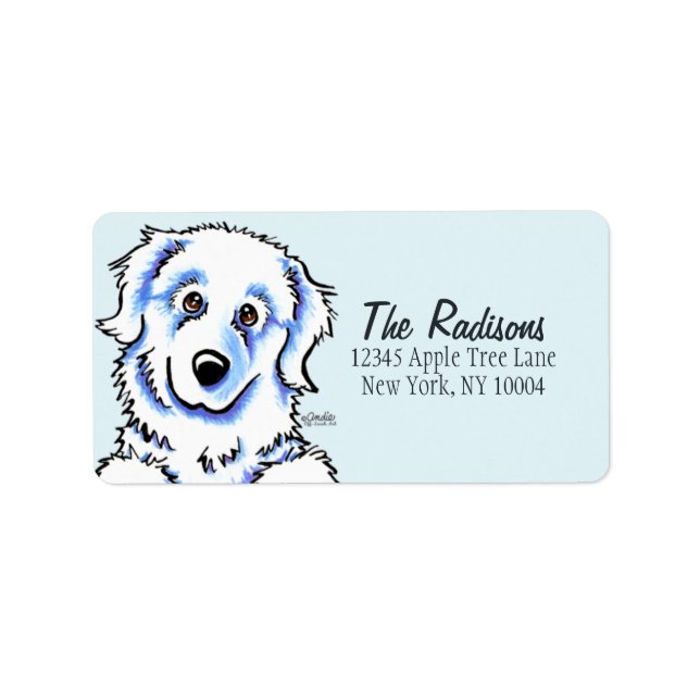 Great Pyrenees Custom Colour Label (Front)