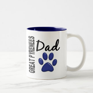 Great Pyrenees Dad 2 Two-Tone Coffee Mug