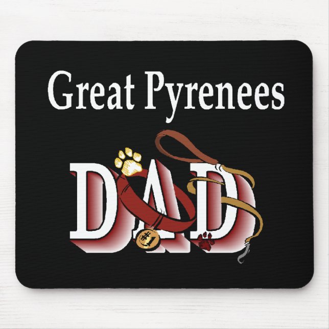 Great Pyrenees DAD Mouse Mat (Front)