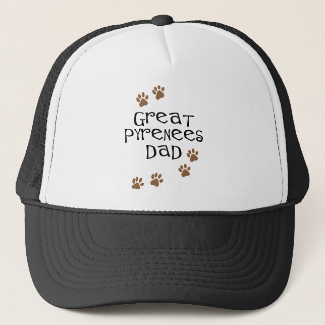 Great Pyrenees Dad Trucker Hat (Front)