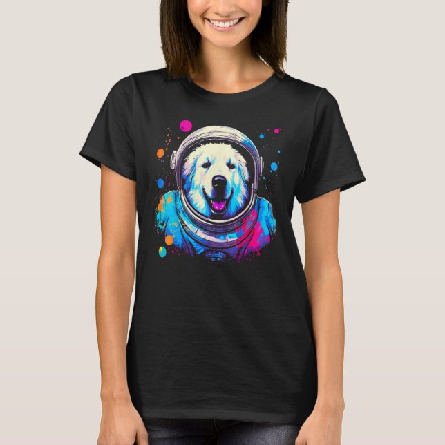 Great Pyrenees Dog  Astronaut T-Shirt (Front)