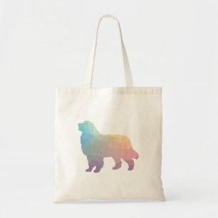 Great Pyrenees Dog Breed Geo Silhouette Pastel Tote Bag