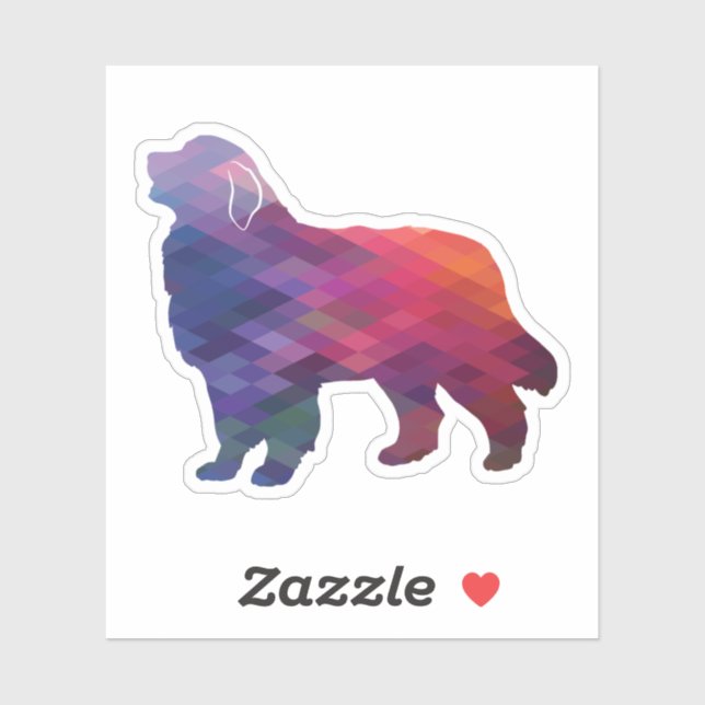 Great Pyrenees Dog Breed Geo Silhouette Purple (Sheet)