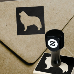 Great Pyrenees Dog Breed Silhouette Rubber Stamp