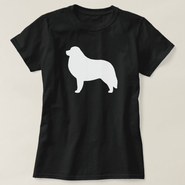 Great Pyrenees Dog Breed Silhouette T-Shirt (Design Front)