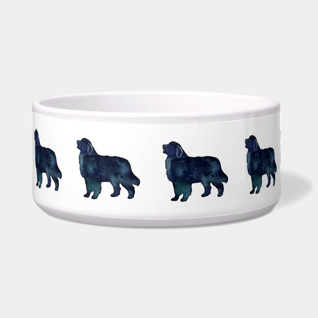 Great Pyrenees Dog Breed Silhouette Watercolor (Front)