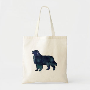 Great Pyrenees Dog Breed Silhouette Watercolor Tote Bag