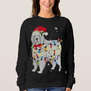 Great Pyrenees Dog Christmas Light Xmas Mum Dad Gi Sweatshirt