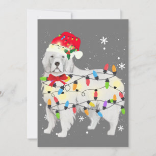 Great Pyrenees Dog Christmas Light Xmas Mum Dad Invitation