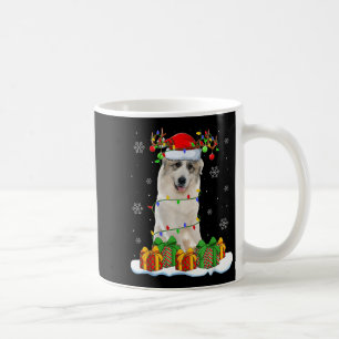 Great Pyrenees Dog Christmas Lights Santa Pet Dog  Coffee Mug