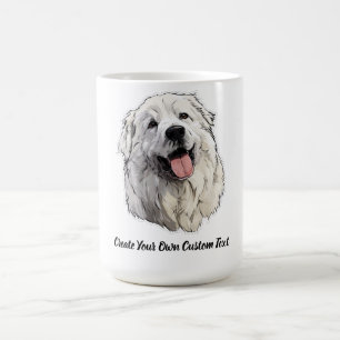 Great Pyrenees Dog Create Your Own Custom Text  Coffee Mug
