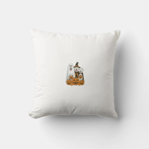Great Pyrenees Dog Ghost Witch Halloween Matching Cushion
