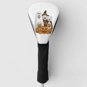 Great Pyrenees Dog Ghost Witch Halloween Matching Golf Head Cover