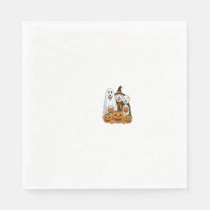 Great Pyrenees Dog Ghost Witch Halloween Matching Napkin