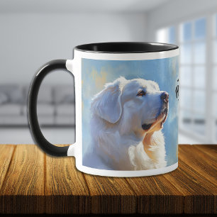 Great Pyrenees Dog Impressionistic Paint Mug