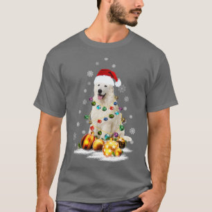 Great Pyrenees Dog Lights Christmas Matching Famil T-Shirt