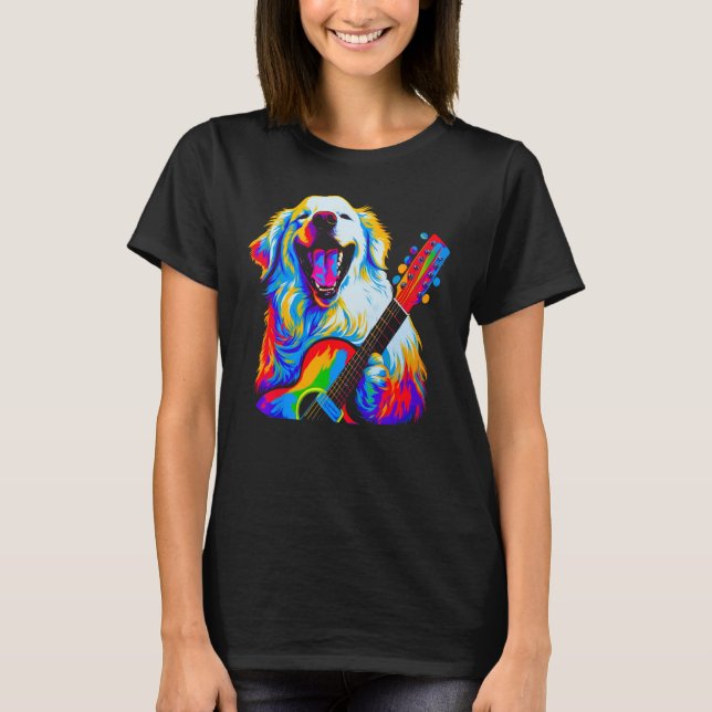 Great Pyrenees Dog Music T-Shirt (Front)
