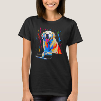 Great Pyrenees Dog Piano T-Shirt