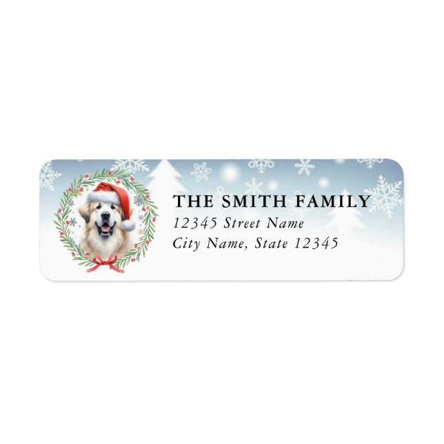 Great Pyrenees Dog Return Address Label (Front)