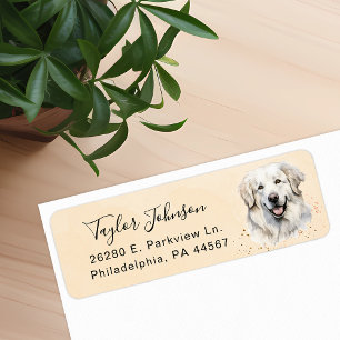 Great Pyrenees Dog Return Address Label