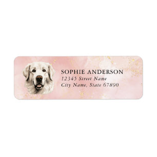 Great Pyrenees Dog Return Address Labels