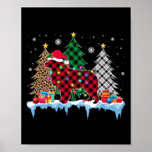 Great Pyrenees Dog Tree Christmas Lights Fun Xmas Poster