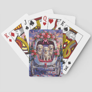 Great Pyrenees Dog Valentine's Day Playing Cards