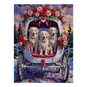 Great Pyrenees Dog Valentine's Day Poster