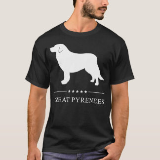 Great Pyrenees Dog White Silhouette Pullover 