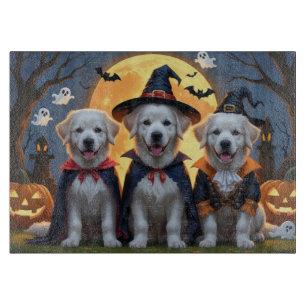 Great Pyrenees Dogs Pumpkin Halloween Funny  Cutting Board