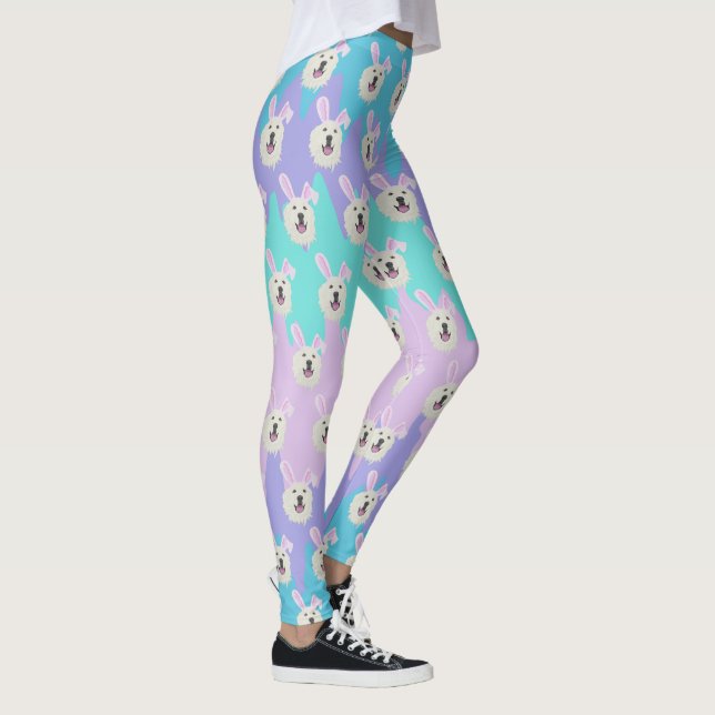 Great Pyrenees Easter  Leggings (Right)