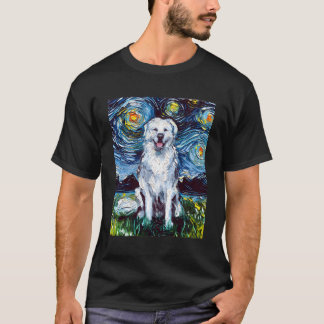 Great Pyrenees Full Version Starry Night Dog Art B T-Shirt