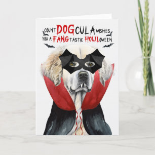 Great Pyrenees Funny Count DOGcula Halloween Holiday Card