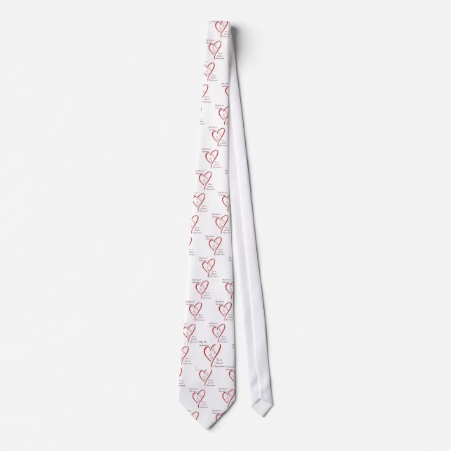 Great Pyrenees Heart Belongs Tie (Front)