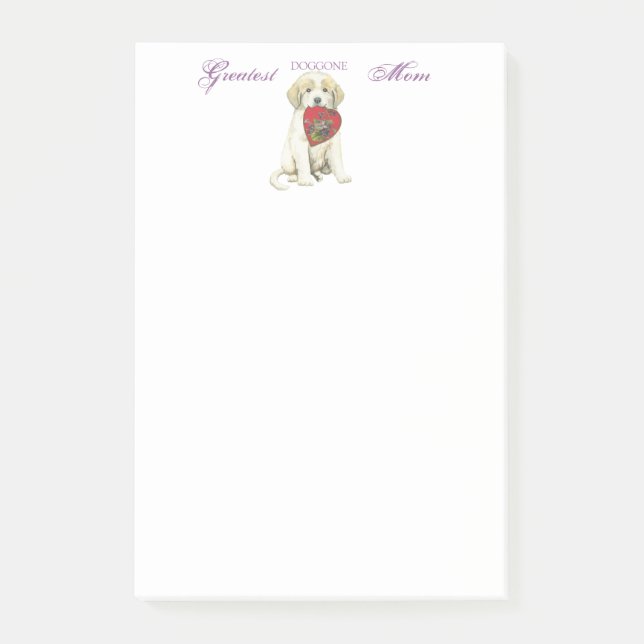 Great Pyrenees Heart Mum Post-it Notes (Front)