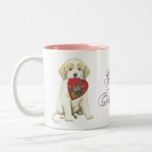 Great Pyrenees Heart Mum Two-Tone Coffee Mug