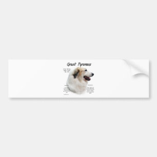 Great Pyrenees History Design Bumper Sticker