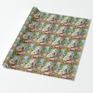 Great Pyrenees Holiday Baking: Festive Christmas Wrapping Paper