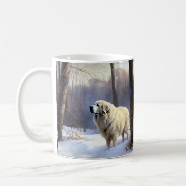 Great Pyrenees Let It Snow Christmas  Coffee Mug (Left)