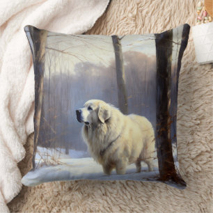 Great Pyrenees Let It Snow Christmas  Cushion