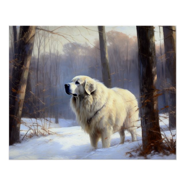 Great Pyrenees Let It Snow Christmas  Poster (Front)
