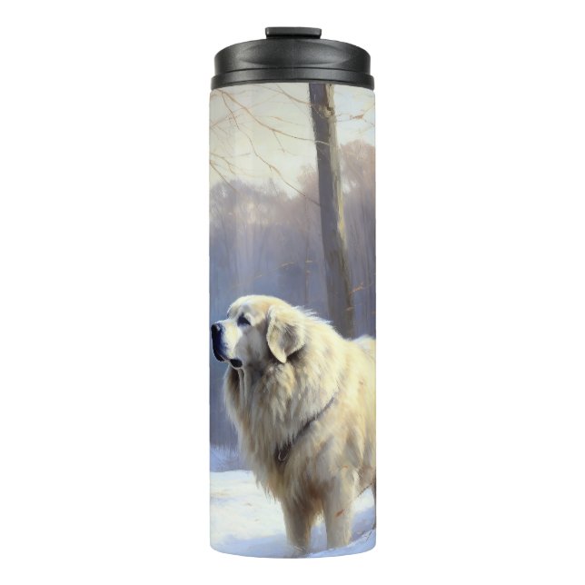 Great Pyrenees Let It Snow Christmas  Thermal Tumbler (Front)
