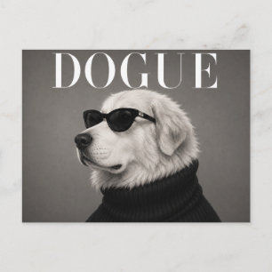 Great Pyrenees Luxury Fashion Dog Portrait Postcard