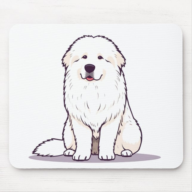 Great Pyrenees Mouse Mat (Front)