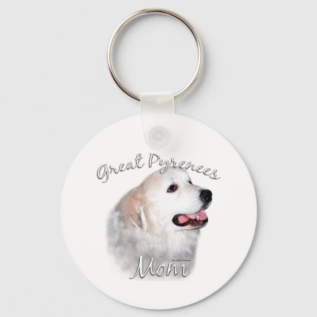 Great Pyrenees Mum 2 Key Ring (Front)
