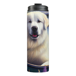 Great Pyrenees on a Paddle: A Scenic Adventure Thermal Tumbler